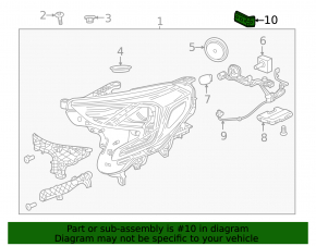 Headlight bracket right GMC Terrain 18-