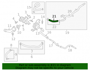 Cooling pipe upper Hyundai Sonata 15-19 hybrid