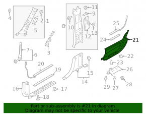 Rear left inner door sill plate for Volvo XC90 16-23 with backlight, black, cracked backlight