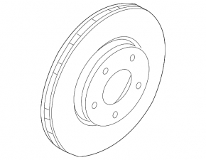 Front left brake disc Nissan Leaf 11-14