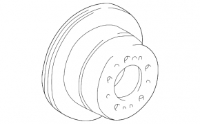Rear left brake disc Lexus LX 98-07 330/18mm