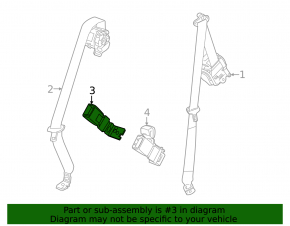 Seat belt latch rear left Chevrolet Bolt EUV 22-23