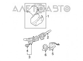 Lexus ES350 Steering Column Bezel Black 07-12