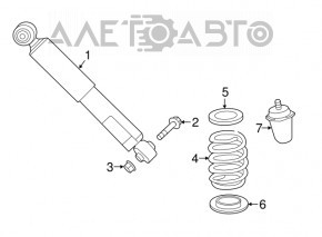 Rear right shock absorber for Lexus NX300 NX300h 15-21