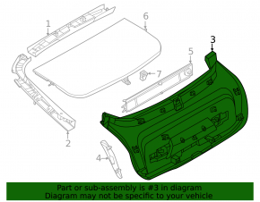 Lower trunk door trim BMW i4 22-26 black