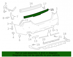 Toyota Camry v70 18-24 SE/XSE rear bumper absorber