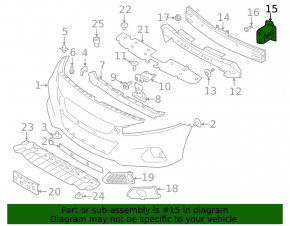 Front bumper reinforcement fang left Nissan Altima 19-