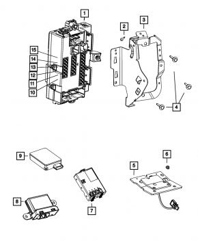Body Control Module Dodge Dart 13-16 SXT