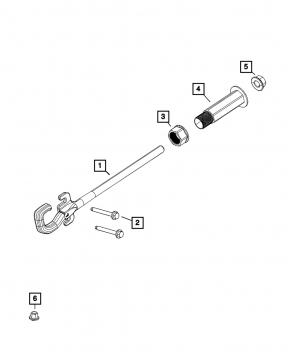 Jeep Grand Cherokee WL 22-25 blue front bumper hook, left