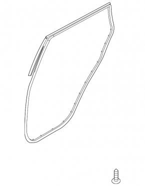 Door seal rear right Kia Niro 17-22 tear