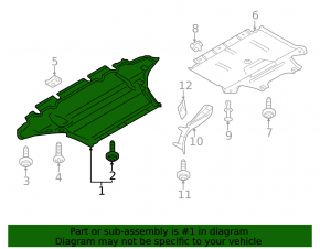 Audi A4 B8 13-16 engine protection: tears, cracks