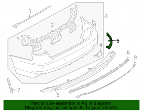 Rear bumper reflector left Audi A4 B9 17-19 s-line