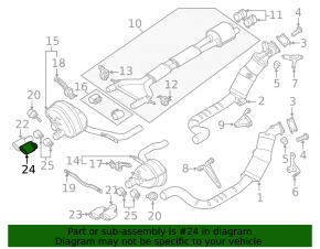 Exhaust pipe tip left outer Porsche Panamera 14-16 4.8 GTS with clamp