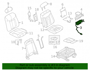 Ford Flex 13-19 Passenger Seat Lumbar Support