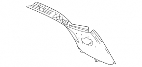 Mercedes X247 GLB 20-26 black rear pillar trim behind the right window under the speaker