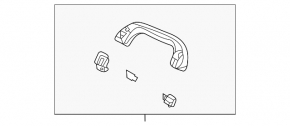 Ceiling handle rear left Mazda CX-30 20- gray