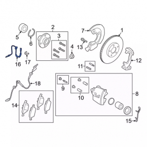 Front left brake hose Ford Ecosport 18-22