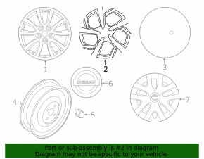 Wheel rim R19 x7J ET40 Nissan Rogue Sport 20-22 curb