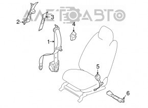 Driver's seat belt Mazda CX-7 06-09