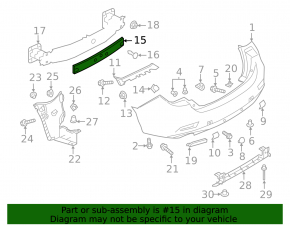 Mazda 6 rear bumper absorber 13-21 usa broken guide