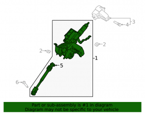 Steering column with EPS Ford Ecosport 18-22 with cardan shaft