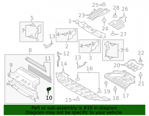 Motor actuator for blinds Ford Escape MK3 17-19 rest