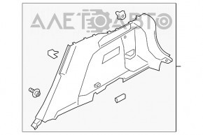 Arch trim right Ford Escape MK4 20- black