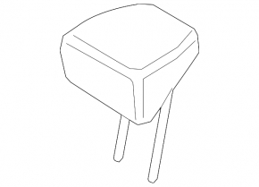 Lincoln Corsair 20-26 rear center headrest, black