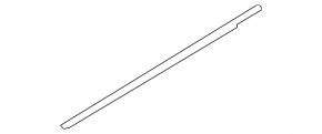 Door-glass molding, central front right, Land Rover Range Rover Velar 18-23, black gloss, long