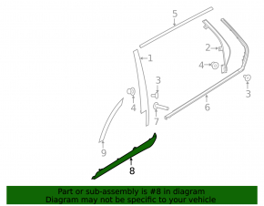 Lower rear left door trim Land Rover Discovery Sport 17-19