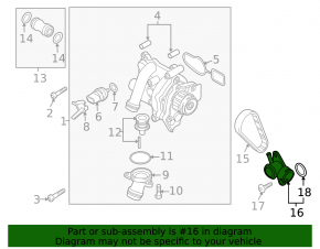 Audi Q3 15-18 Cooling System Flange