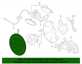 Brake disc rear left Chevrolet Volt 16-