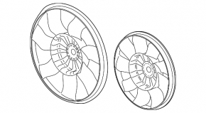 Cooling Fan Impeller Right Chevrolet Malibu 13-16 Without Motor