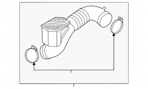 Air duct Hyundai Tucson 16-21 2.0