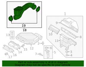 Air duct Hyundai Tucson 16-21 2.0