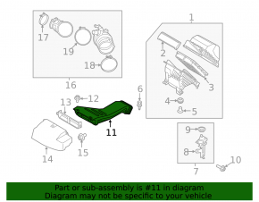 Air duct for filter Hyundai Santa FE Sport 17-18