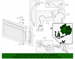 Air Conditioning Compressor Honda CRZ 11-16