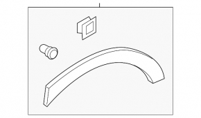 Rear right wing arch trim Audi Q8 18-