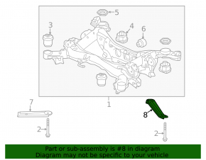 Rear subframe burr rear right Acura MDX 14-16 3.5