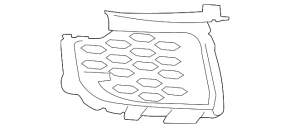 Right front bumper grille for BMW X5 G05 19-25 2019-23. Without M model, with M package