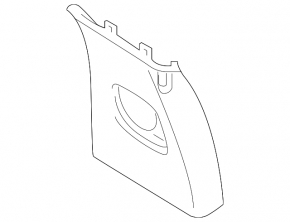 Center pillar trim upper belt right BMW 5 G30 17-23 black