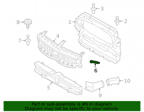 Upper Left Radiator Deflector Blind Mount BMW 3 G20 19-22