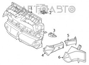 Upper Left Radiator Deflector Blind Mount BMW 3 G20 19-22