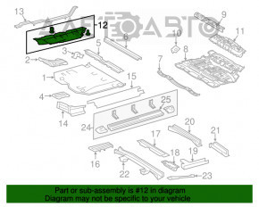 Rear bumper guard right Toyota Highlander 11-13