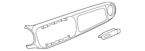 Set of front panel trims with glove compartment VW Beetle 12-19 carbon, scratches