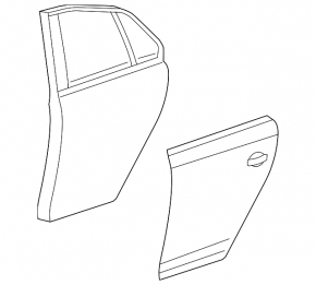 Door bare rear right VW Jetta 11-18 USA