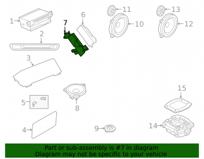 BMW X5 G05 19-23 Harman Kardon Audio Amplifier Bracket