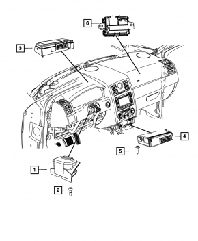 Systems Interface Module Dodge Charger 15-14 rest
