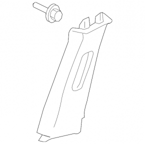 Mitsubishi Galant 2004-2012 gray center pillar trim, upper belt, right