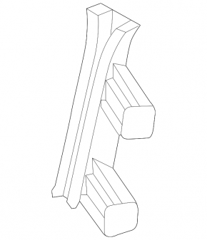 Front left door glass guide Hyundai Kona 18-23